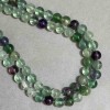 Natural Fluorite Beads on Thread, 8mm Diameter, 39cm Length +