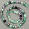 Natural Fluorite Beads on Thread, Faceted, 8mm, 37cm length +