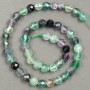 Natural Fluorite Beads on Thread, Faceted, 8mm, 37cm length +