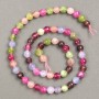 Natural Tourmaline Beads Faceted on Thread, 6.5 mm diameter, 39 cm length +