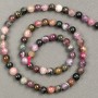 Natural Tourmaline Beads on Thread, 6mm Diameter, 41cm Length +