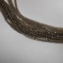 Czech Crystal Beads, clear Champagne "Rondelle", 6x4mm, thread 43cm +