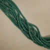 Turquoise Matte Czech Crystal Beads, Garnet-cut Rondelle, 6x4.5 mm, length 43 cm
