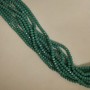 Turquoise Matte Czech Crystal Beads, Garnet-cut Rondelle, 6x4.5 mm, length 43 cm