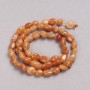 Carnelian Beads on Thread, Cabochon-cut, 6x8 mm, length 39 cm +