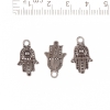 Finding Charm Hamsa with Center Bead "Rivet Style" 20x12cm, 20g Pack +/- 35 pcs