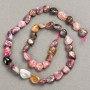 Tourmaline Beads on Thread, faceted, diameter 8-10x7-13 mm, length 39 cm +