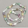 Natural Fluorite Tumbled Beads, 7-12x6-7 mm, 40 cm Strand