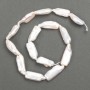 Baroque pearls with petrol shade on a thread d 26-32×10-11mm +-, length 39cm+