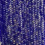 Beads Czech Crystal on Thread, blue with gasoline tint, faceted rondelle, diameter 8x6mm, length 40-42cm