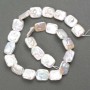 Baroque pearls with petrol-like shade on a thread d 15-17×13-16mm +-, length 38cm+