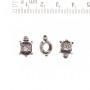 Pandora Turtle Bead Findings, 13x9mm, 5mm Hole, 20g Pack (+/-12 pcs)