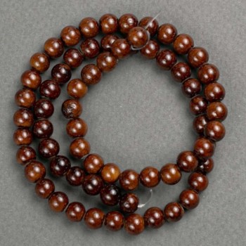 Tiger's Eye Beads (artificial acrylic) on fishing line smooth bead, diameter 6mm±, length 41cm ±