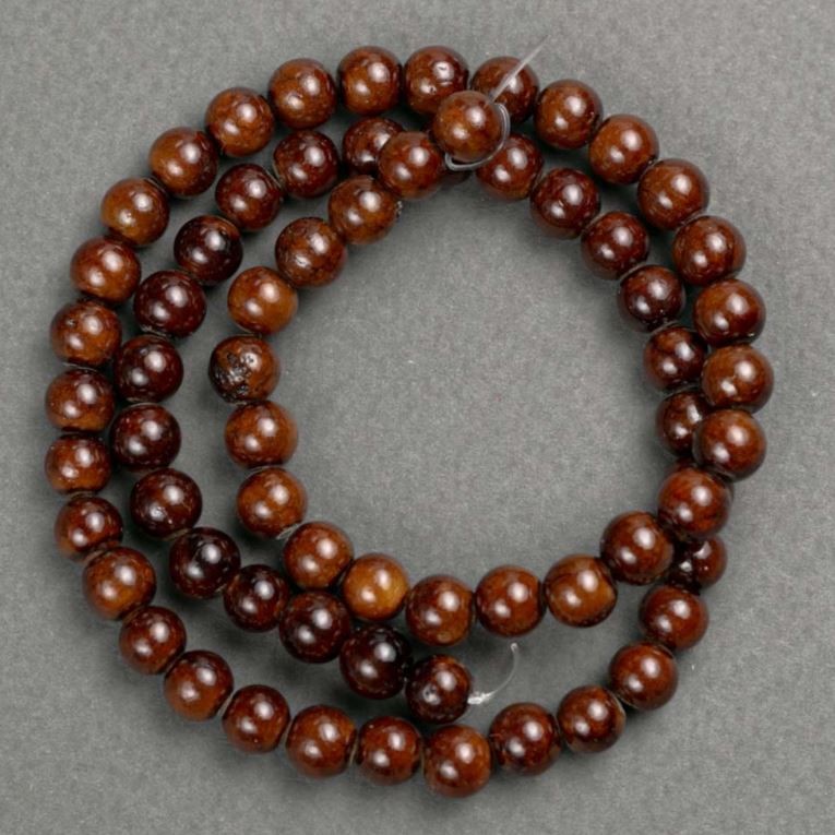 Tiger's Eye Beads (artificial acrylic) on fishing line smooth bead, diameter 6mm±, length 41cm ±