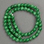 Acrylic Chrysoprase Beads on Thread, Smooth Round 6.5 mm, 40 cm length (approx.)