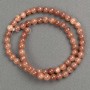 Selenite Beads (Acrylic) on thread, smooth round beads, diameter 6.5 mm ±, length 40 cm ±