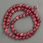 Turquoise Beads (Acrylic Simulated) on Thread Smooth Round Bead, 6.5mm diameter, 40cm length