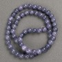 Amethyst Beads (plastic on thread) smooth round 6.5mm, length 40cm ±