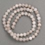 Beads on Thread Grey-Tinted Quartz (strandless acrylic) smooth round bead, diameter 6.5 mm, length 40 cm