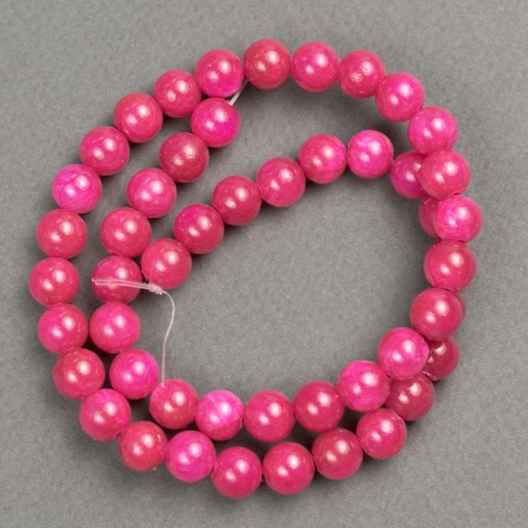 Turquoise? Wait - incorrect: The material is Turmalin (Turmaline) synthetic acrylic beads on thread, smooth ball, diameter 8.5mm±, length 40cm +