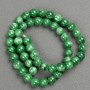 Crackle Chrysoprase Beads (Synthetic Acrylic) on Thread, Smooth Round Bead, Ø 8.5 mm ±, Length 40 cm ±