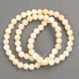 Beads on a Thread Pearlized (Acrylic) Smooth Round Bead, diameter 6mm±, length 39cm±