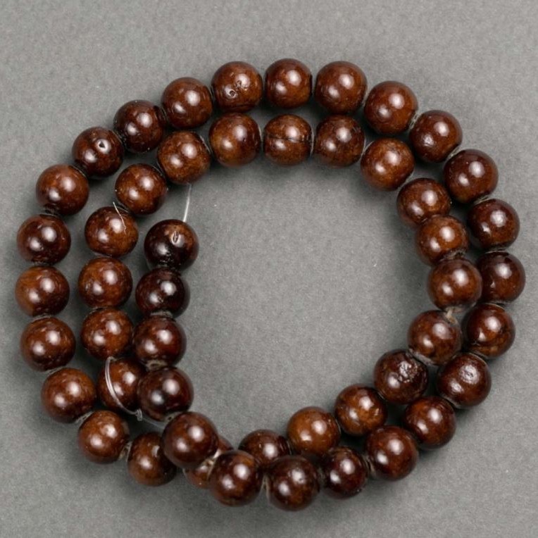 Tiger's Eye Beads (Acrylic) on Thread, Smooth Round, 8.5 mm ±, 41 cm Length