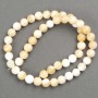 Pearlized Beads on Thread - Pearl (Acrylic) Smooth Ball, diameter 8.5mm, length 40cm