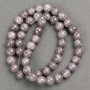 Beads on Thread Dark Gray Acrylic Faceted Glass-like Beads 8.5 mm ± 40 cm