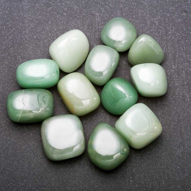 Natural Jade tumbled stone 15×20 mm (+-) packaged 100 grams