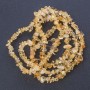 Natural Citrine Beads on Thread "Stone Chip", length 85cm, 5mm diameter (+ -)
