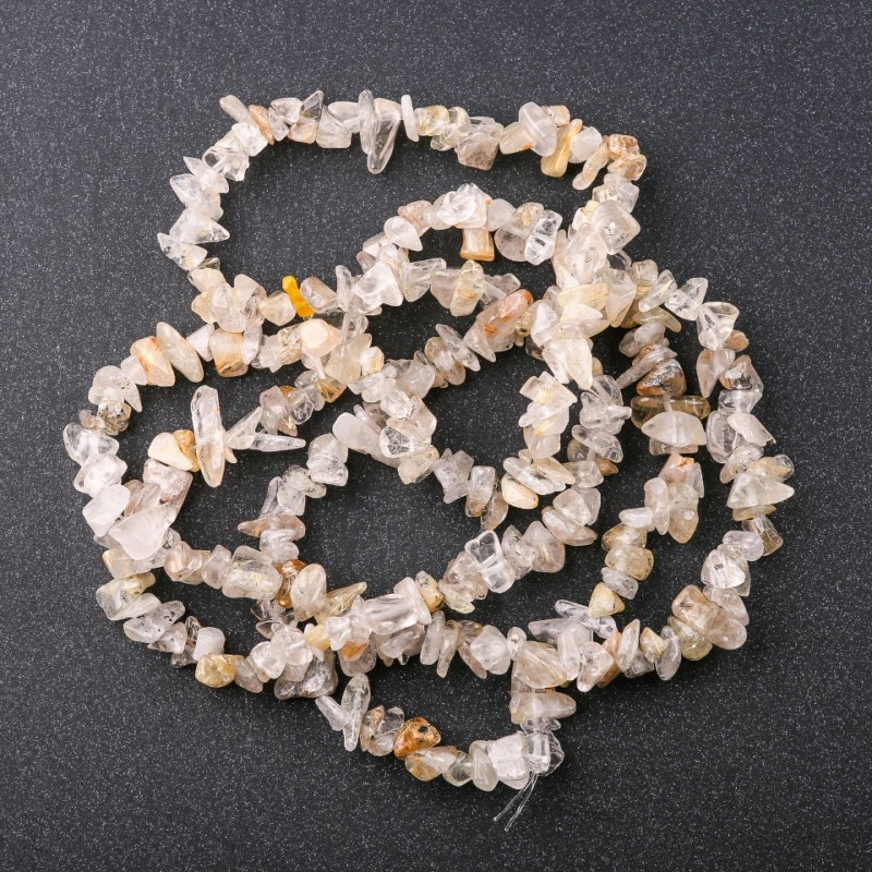Citrine Beads Crystal Chip, diameter 8 + -mm, thread length 85 cm