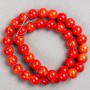 Coral Beads (plastic acrylic) on thread smooth round bead, diameter 10.5 mm±, length 40 cm ±