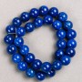 Lapis Lazuli Beads on Thread (artificial acrylic) smooth round beads, diameter 12mm±, thread length 40cm±