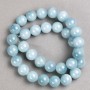 Aquamarine Acrylic Beads on Thread (individual) smooth sphere, diameter 12.5 mm +-, length 40 cm+-