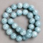 Aquamarine Beads on Thread (Plastic Acrylic) Smooth Ball, diameter 14.5 mm±, length 40 cm±