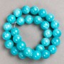 Beads on Thread Aquamarine (plastic/acrylic) smooth sphere, diameter 14mm+-, length 40cm+-