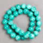 Amazonite Beads on Thread (acrylic) smooth ball, diameter 12.5 mm ±, length 40 cm ±