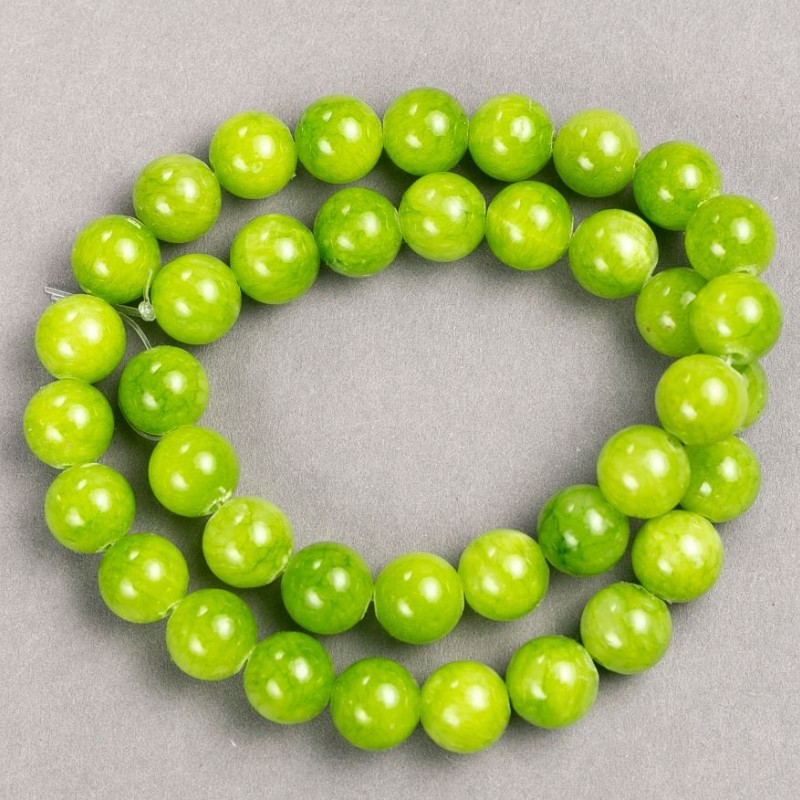 Onyx Beads (Acrylic, single) on thread, smooth round bead, diameter 10.5 mm ±, length 40 cm ±