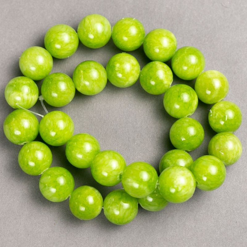 Onyx Beads (Acrylic) on thread, smooth round bead, diameter 14.5 mm ±, length 40 cm ±