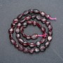 Garnet Beads on Thread, Cabochon-cut, 9x8 mm, 42 cm length +