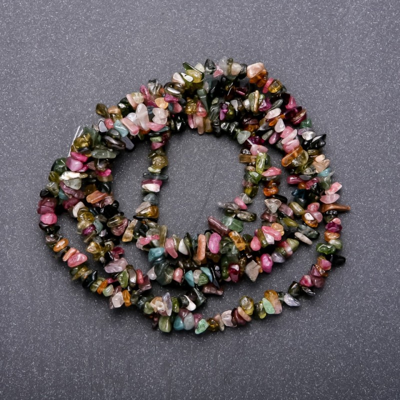Watermelon Tourmaline natural stone beads, 5mm diameter, 80cm length