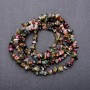 Watermelon Tourmaline natural stone beads, 5mm diameter, 80cm length