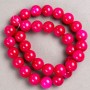 Turmaline Beads (Plastic Acrylic) on String with Smooth Round Bead, diameter 12.5 mm ±, length 40 cm ±