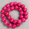 Turquoise-like Beads (artificial acrylic) on a thread, smooth round bead, diameter 14.5 mm ±, length 40 cm ±