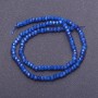 Lapis Lazuli Beads (each) Light Blue Faceted Rondelle, 4x3mm, 38cm chain