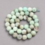Chrysoprase Beads on Thread, Smooth Round Beads Ø10mm, Length 39cm ±