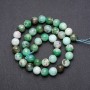 Chrysoprase Beads on Thread, Smooth Round Beads, 10 mm diameter (+/-), 38 cm length