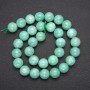 Beads made of natural Burmese jadeite, smooth round beads, diameter 12 mm (+-), length 38 cm