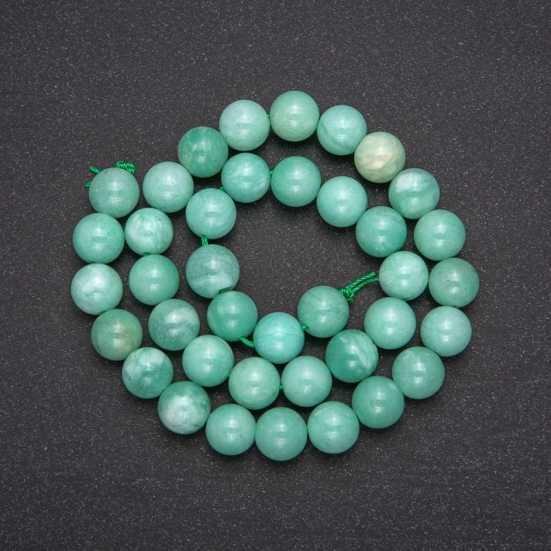 Jadeite Beads from Burmese Jadeite, Smooth Round, 10 mm ±, 38 cm Length
